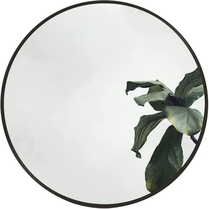 Black Round Bathroom Mirror 16-Inch