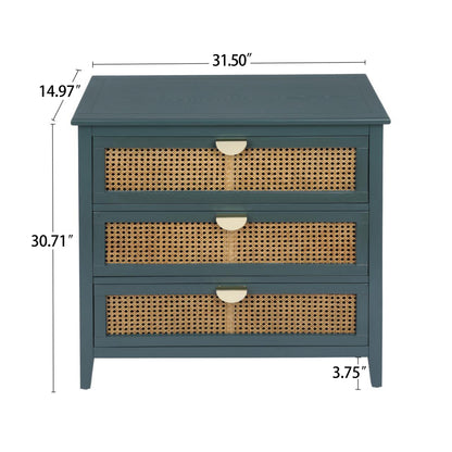 Rattan Storage Cabinet 3-Drawer