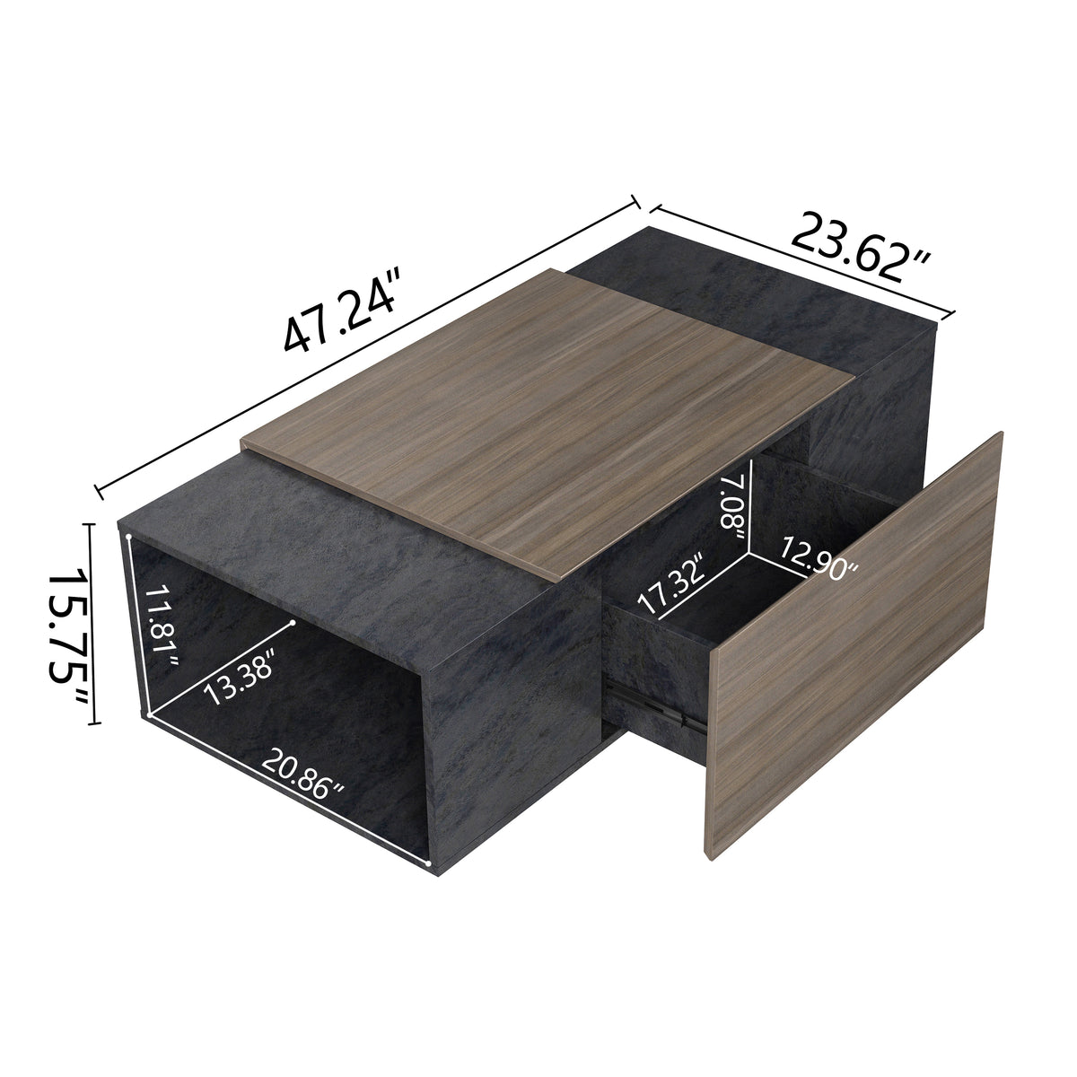 Farmhouse Coffee Table Armando Black