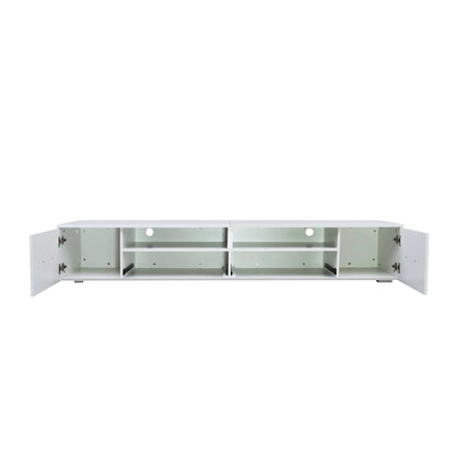 White LED TV Stand – 90”