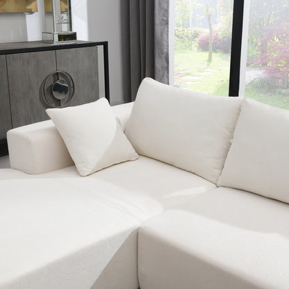 Modular Sectional Sofa – White Linen