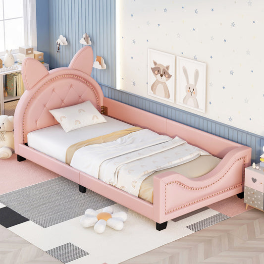 Twin Upholstered Daybed Pink