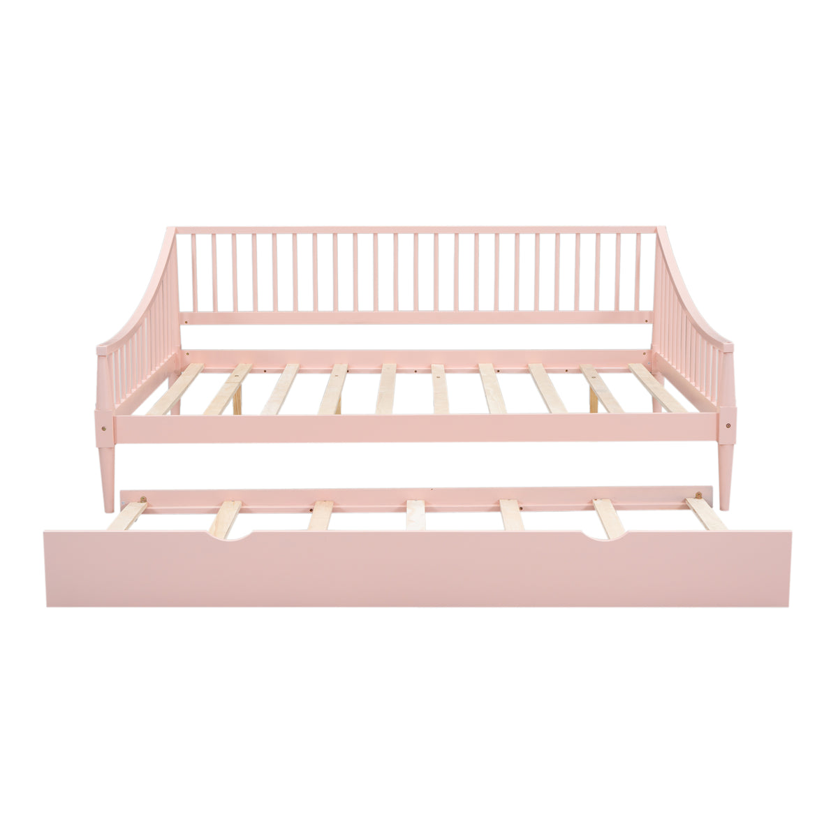 Full Daybed with Trundle Pink Finish