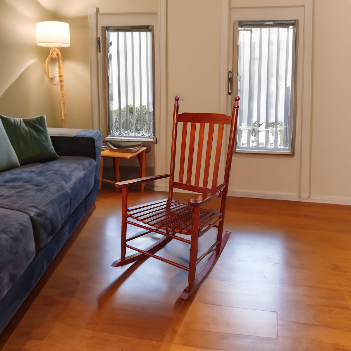 Wooden Rocking Chair for Patio Brown
