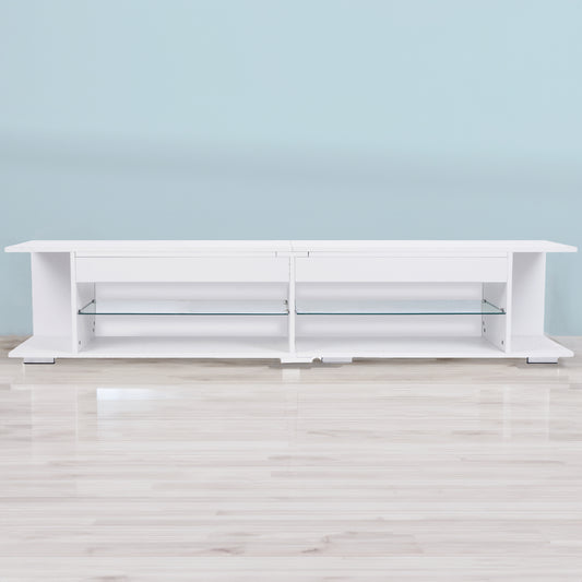 LED TV Stand High Gloss White