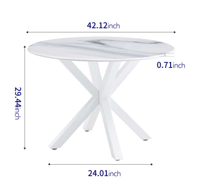 White Dining Table Round