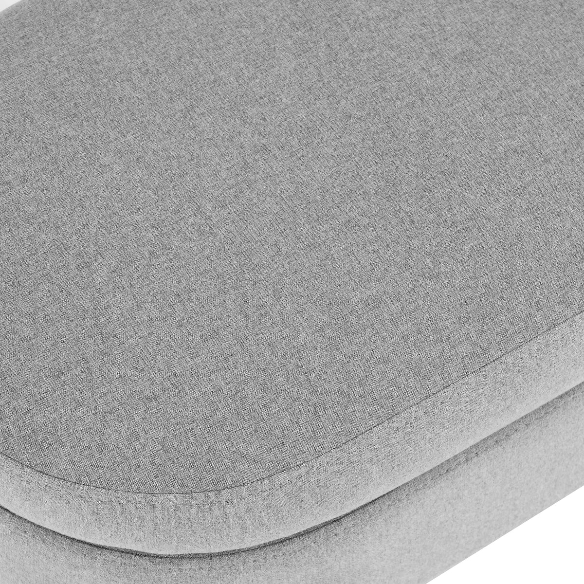 Oval Lift-Top Storage Ottoman – Gray