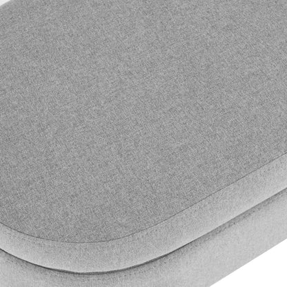 Oval Lift-Top Storage Ottoman – Gray