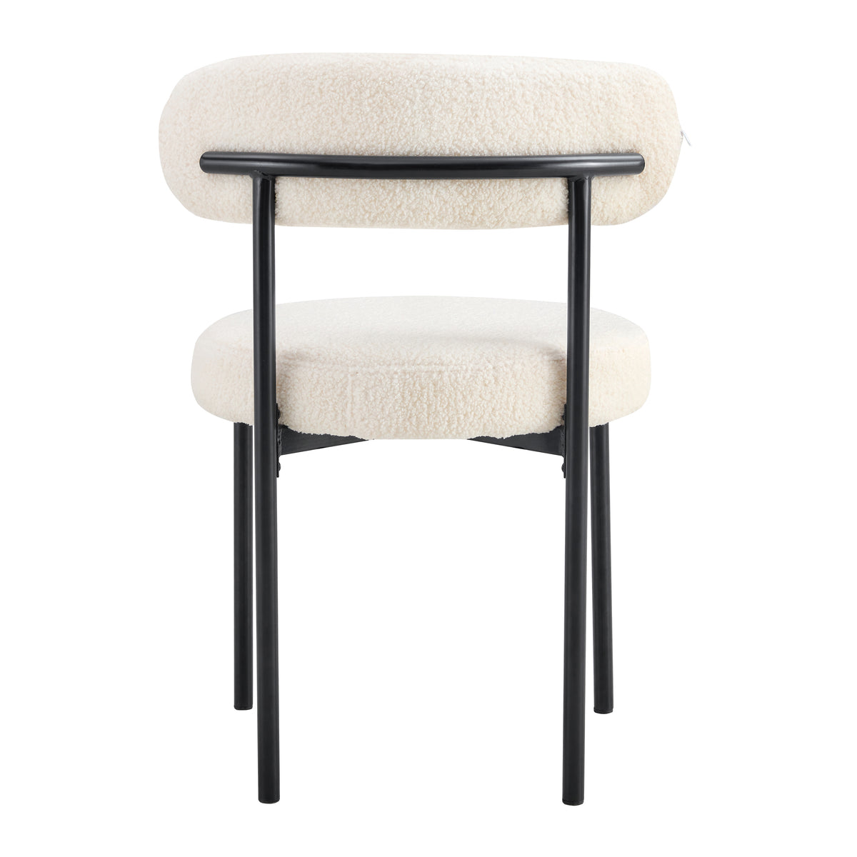 Modern Dining Chair Set (2 pcs) – White & Black