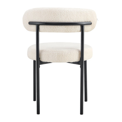 Modern Dining Chair Set (2 pcs) – White & Black