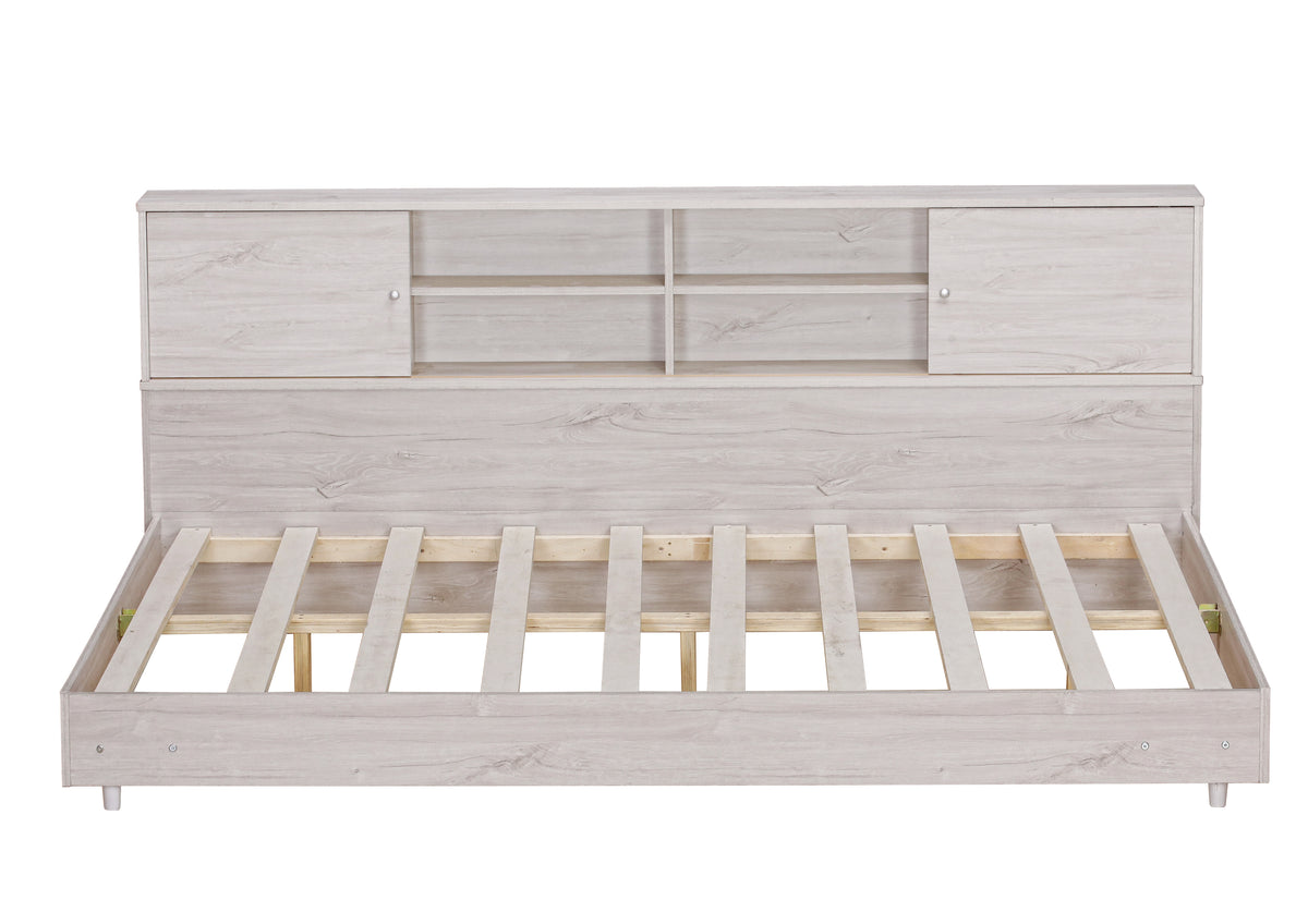 Full Daybed Frame with Bookcases Oak