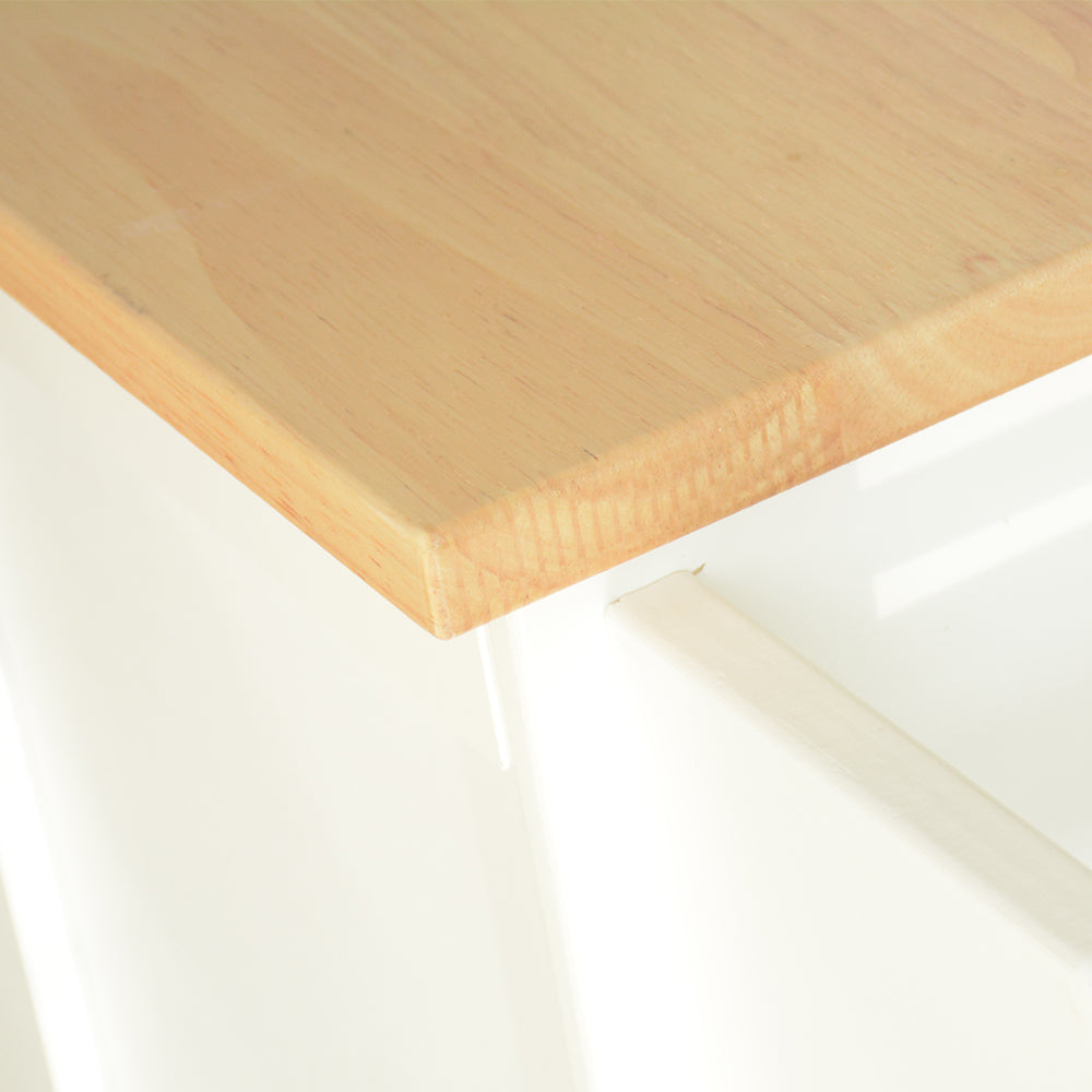 Kitchen Cart with Wood Countertop