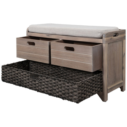 Storage Bench White Washed