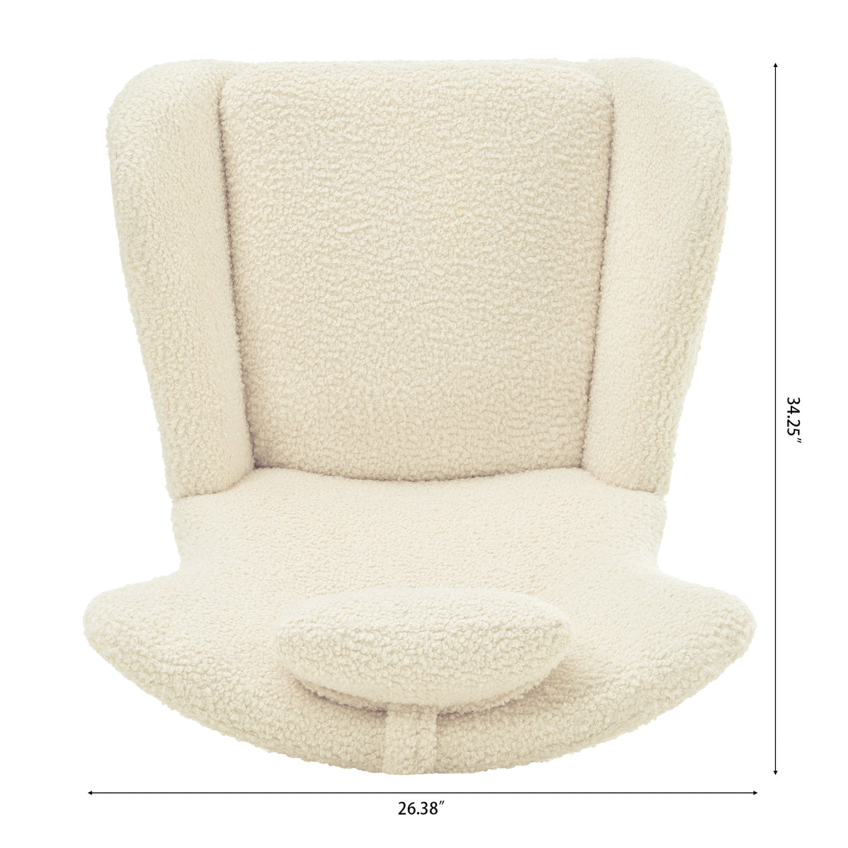 Modern Rocking Chair – Rubber Legs & Chenille Fabric