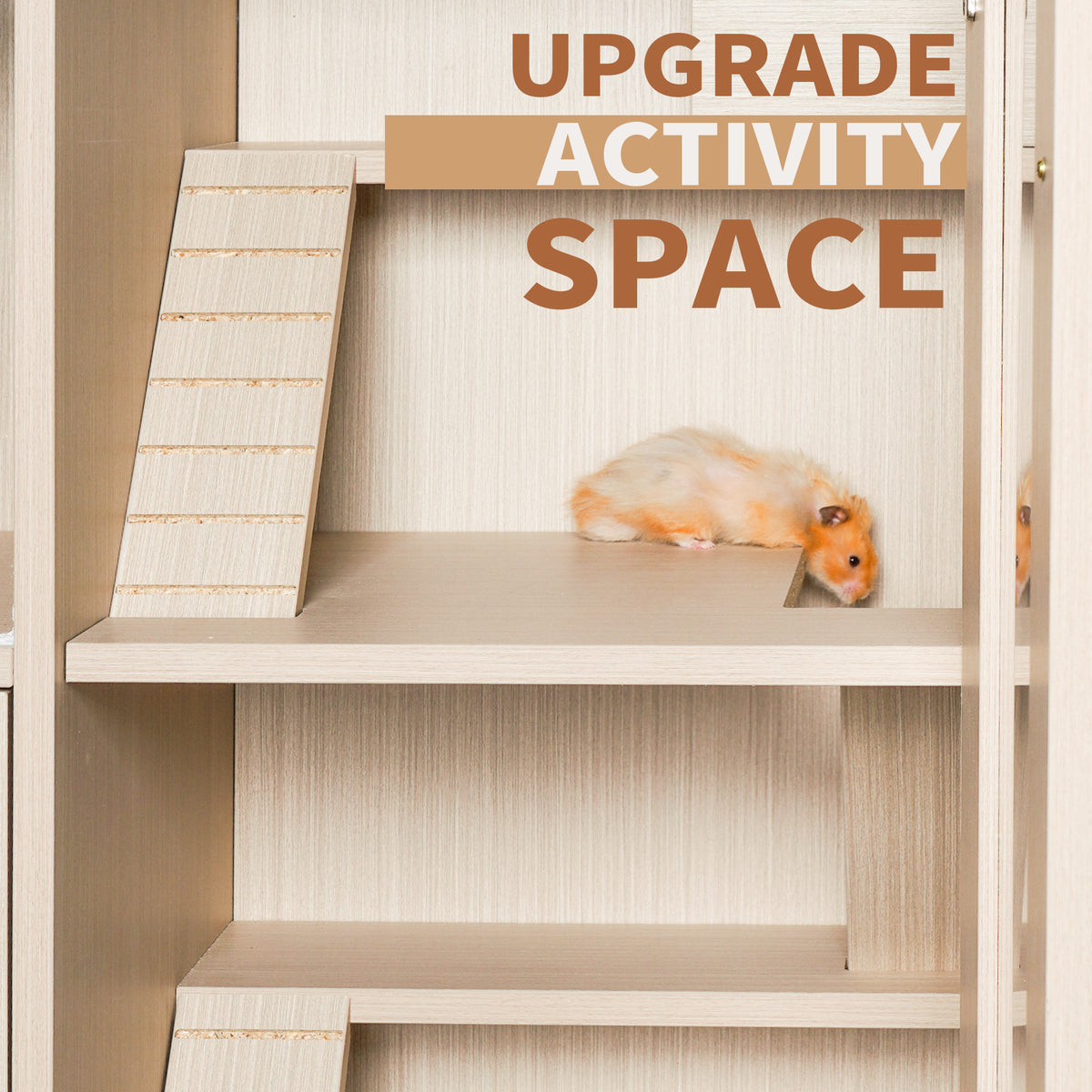 Guinea Pig Cage 4-Layer Wooden Frame X-Large