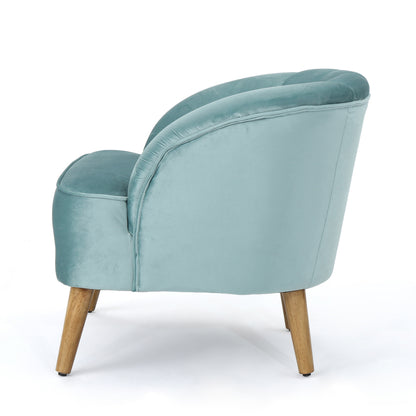 Velvet Accent Chair for Living Rooms Blue