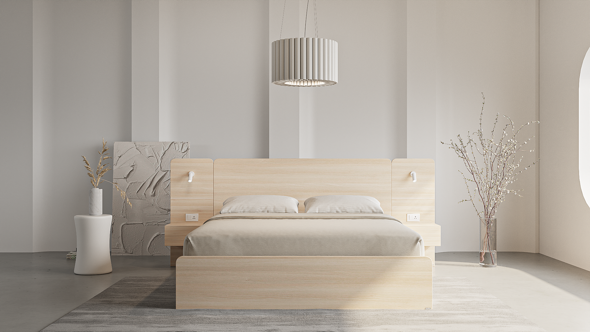 Rander Hotel Smart Bedroom Combo with Power Outlet & Reading Light