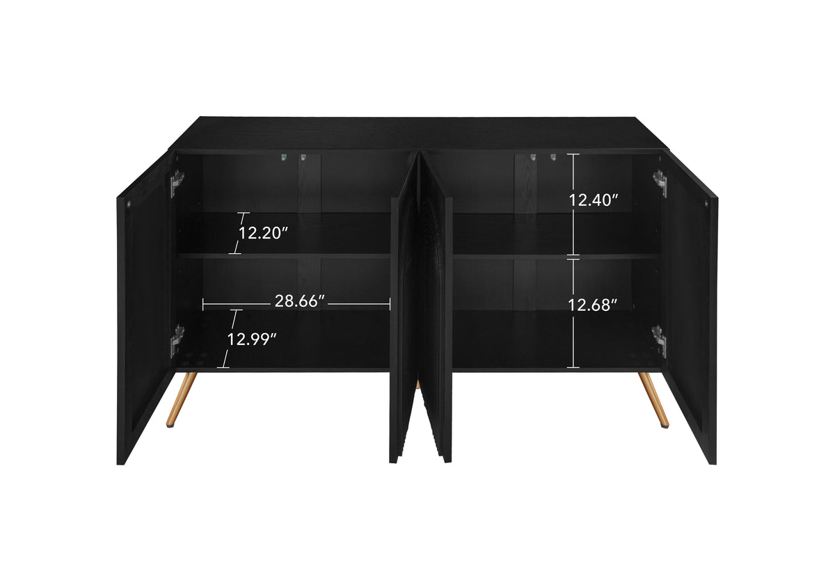 Arched 4-Door Buffet Cabinet