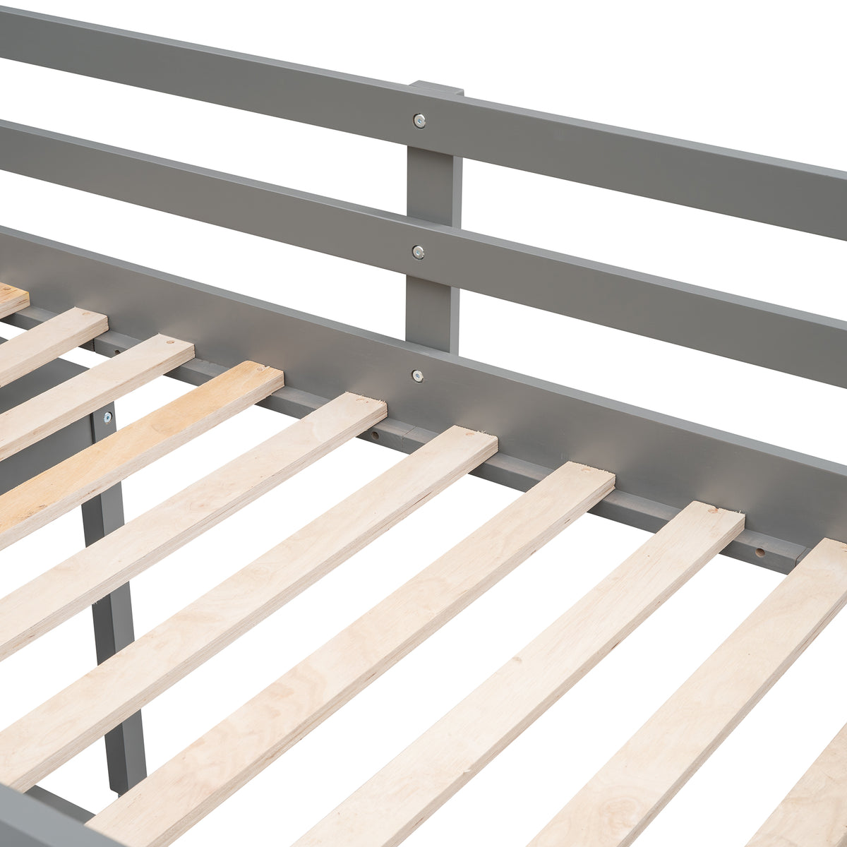 Twin Loft Bed with Desk Gray
