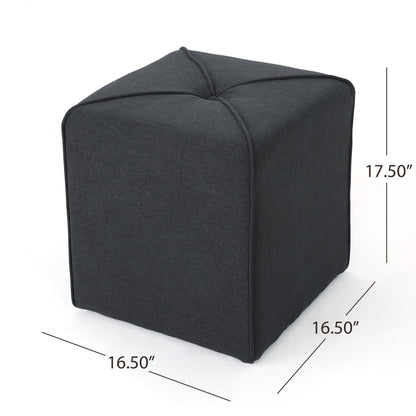 Modern Ottoman with Storage and Wooden Legs