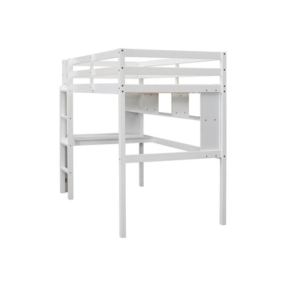 Twin Loft Bed White