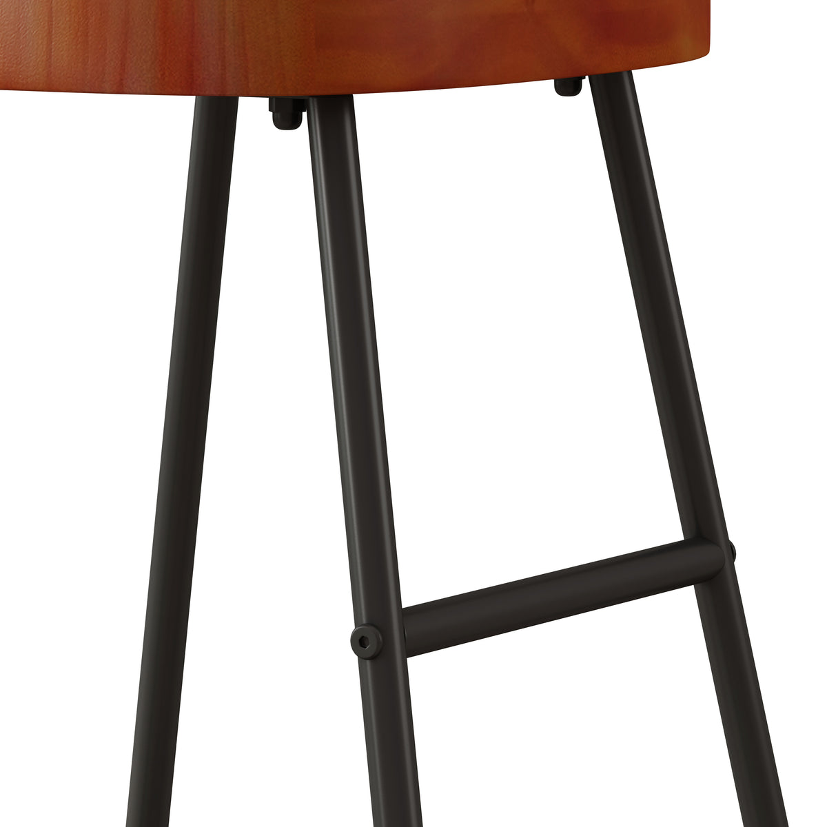 Minimalist Counter Bar Stools Set of 2 Brown