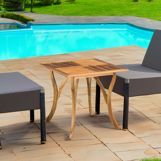 Hermosa Square Dining Table – Teak Finish