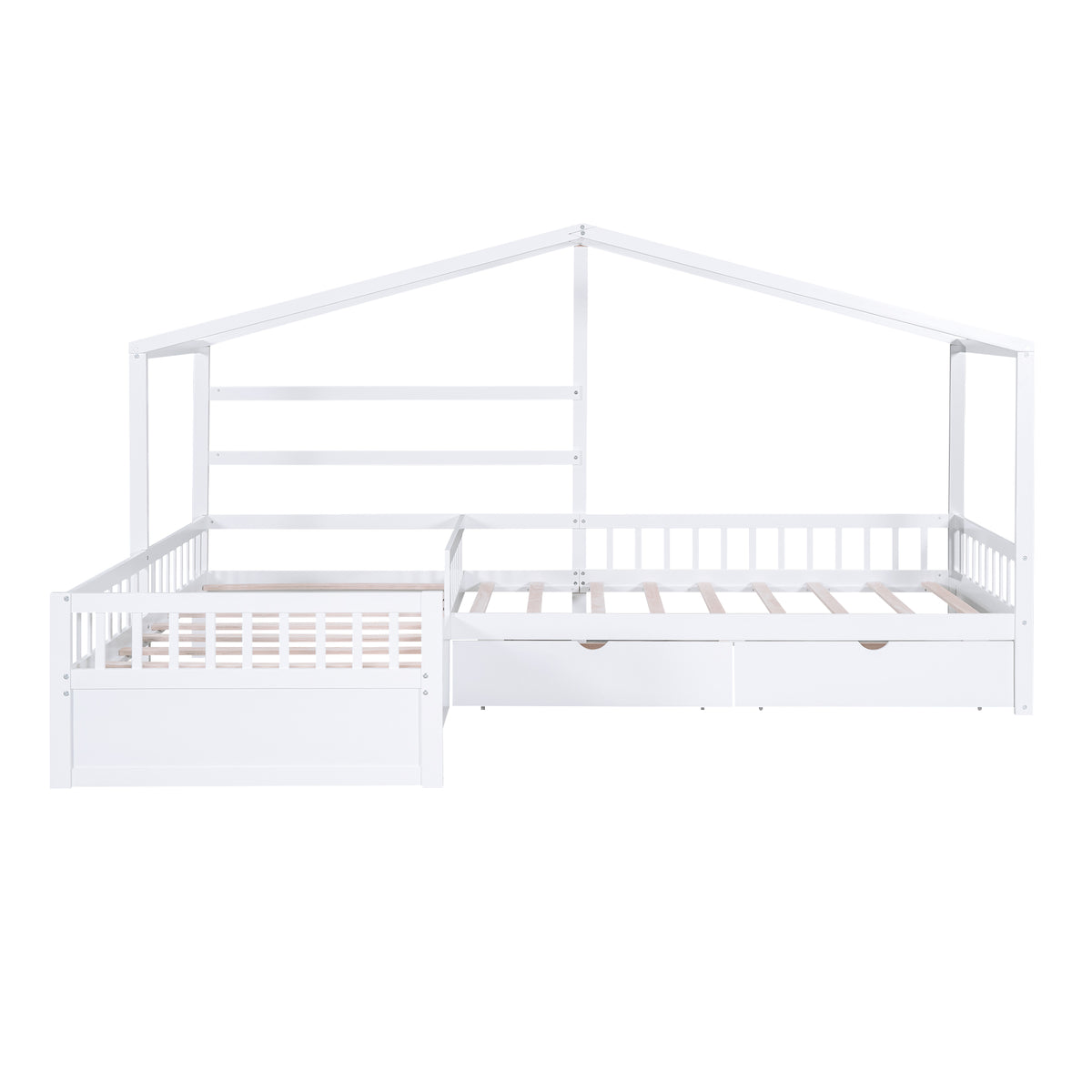 Twin House Bed White