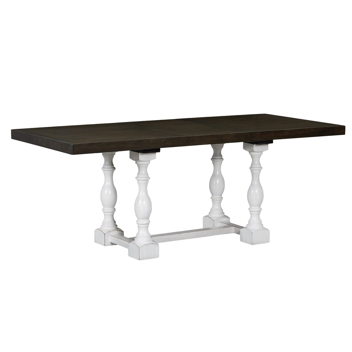 6-Piece Extendable Dining Set Distressed White