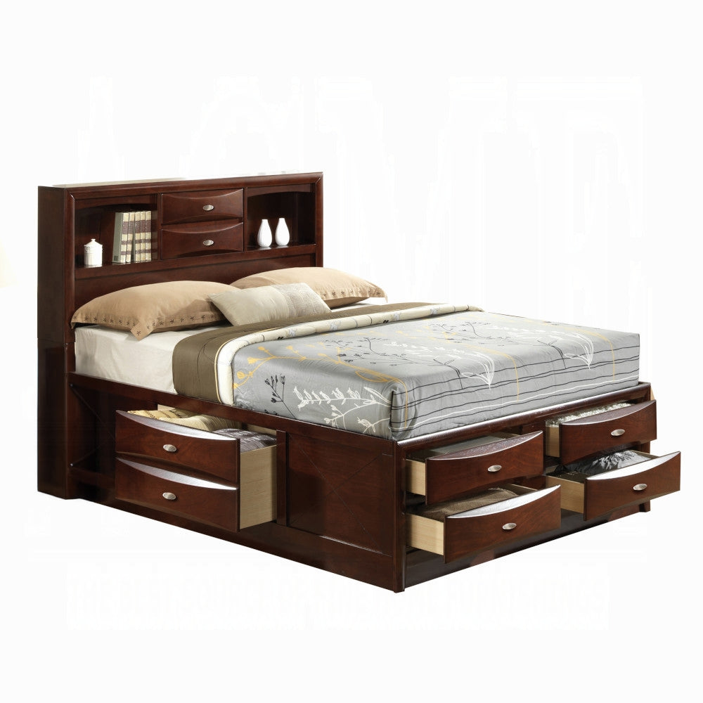 Neend Multi Drawer Storage Platform Bed - Expresso