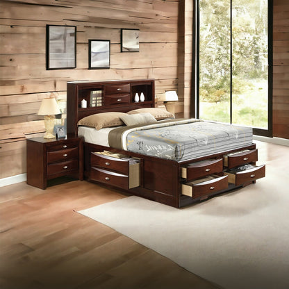 Neend Multi Drawer Storage Platform Bed - Expresso