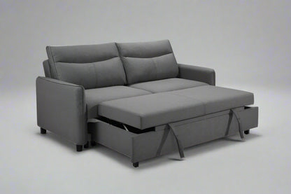 3-in-1 Sleeper Sofa Bed with Pullout Gray