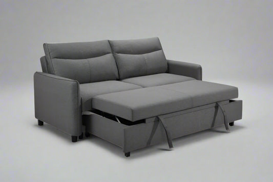 3-in-1 Sleeper Sofa Bed with Pullout Gray