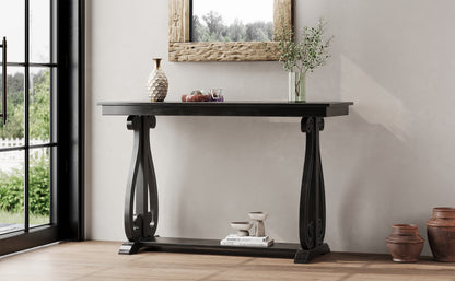 Rustic Console Table Black