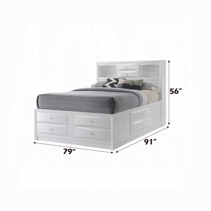 Neend Multi Drawer Storage Platfom Bed - White