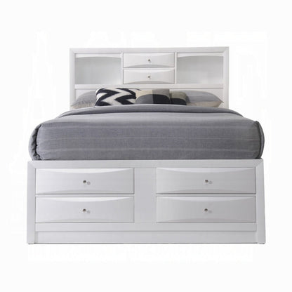Neend Multi Drawer Storage Platfom Bed - White