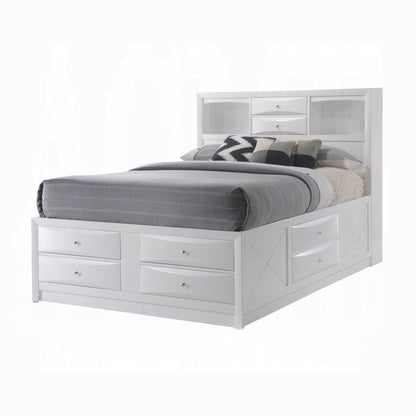 Neend Multi Drawer Storage Platfom Bed - White