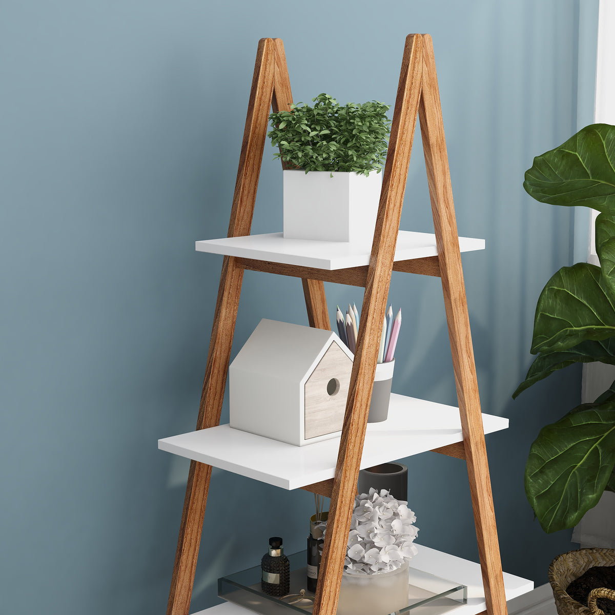 Oxford Bamboo Ladder Bookshelf