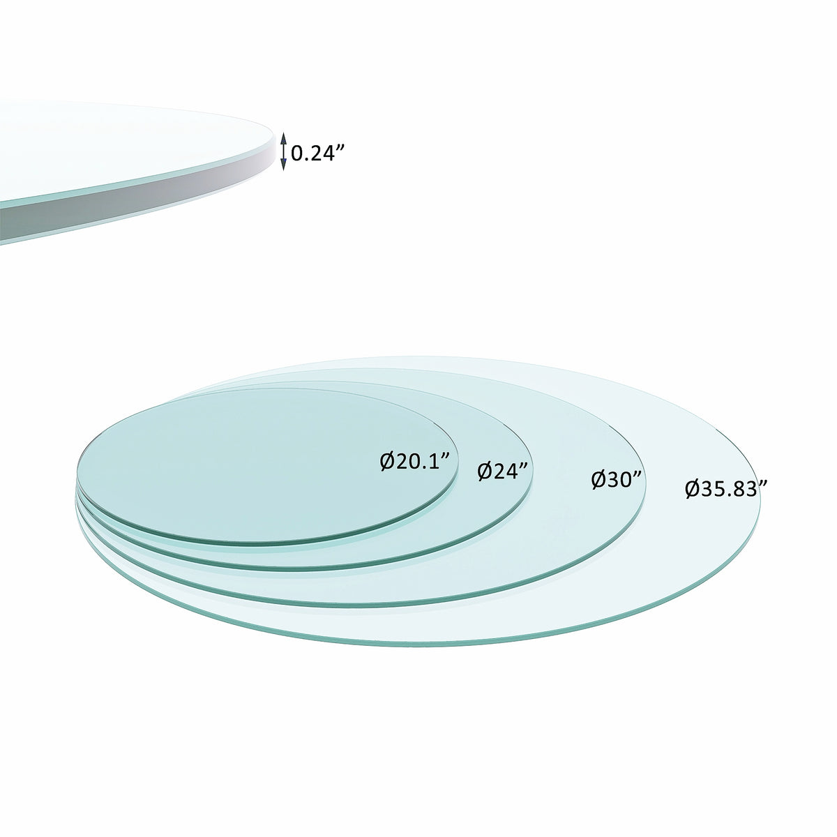 Round Tempered Glass Coffee Table – Chrome Edge