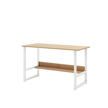 Compact Wooden Study Desk with Storage Shelf
