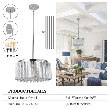 Chrome Crystal Round Chandelier