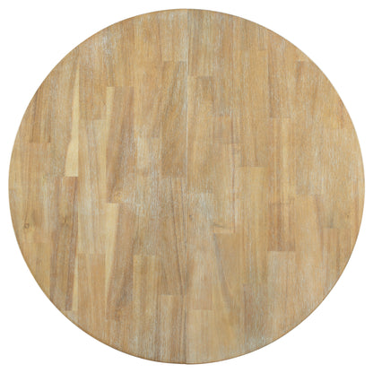 5-Piece Dining Set with Round Table Wood Wash
