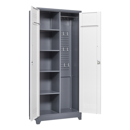 Industrial Metal Storage Cabinet with Lockable Doors