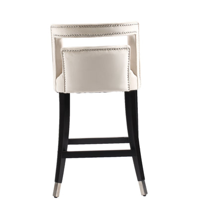 Suede Velvet Barstools Set of 2