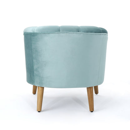 Velvet Accent Chair for Living Rooms Blue