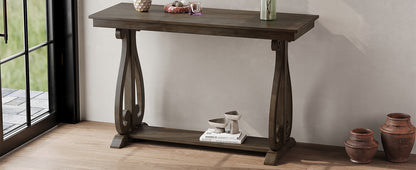 Walnut Farmhouse Console Table – 48”