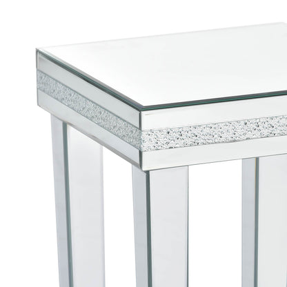 On-Trans Mirrored Side Table – Crystal Design
