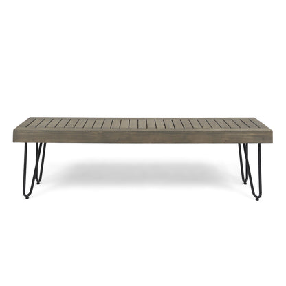 Jane Industrial Wood & Metal Bench