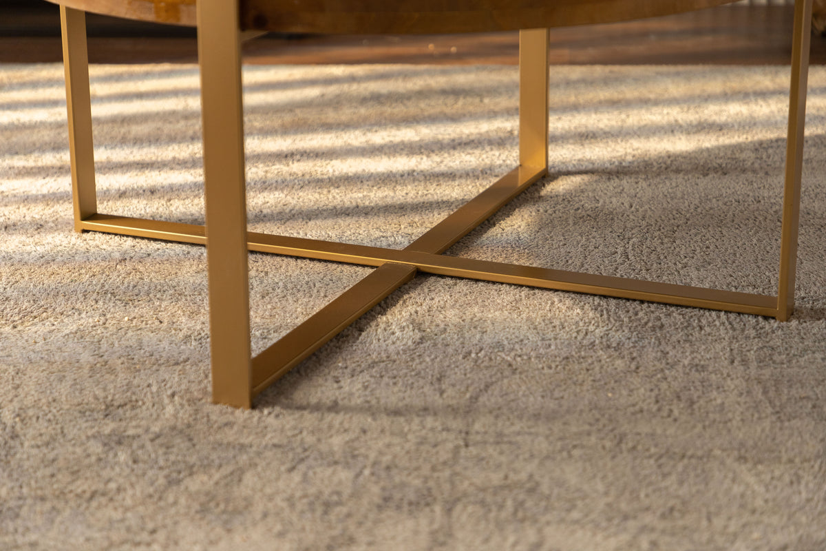 Retro Round Coffee Table Gold