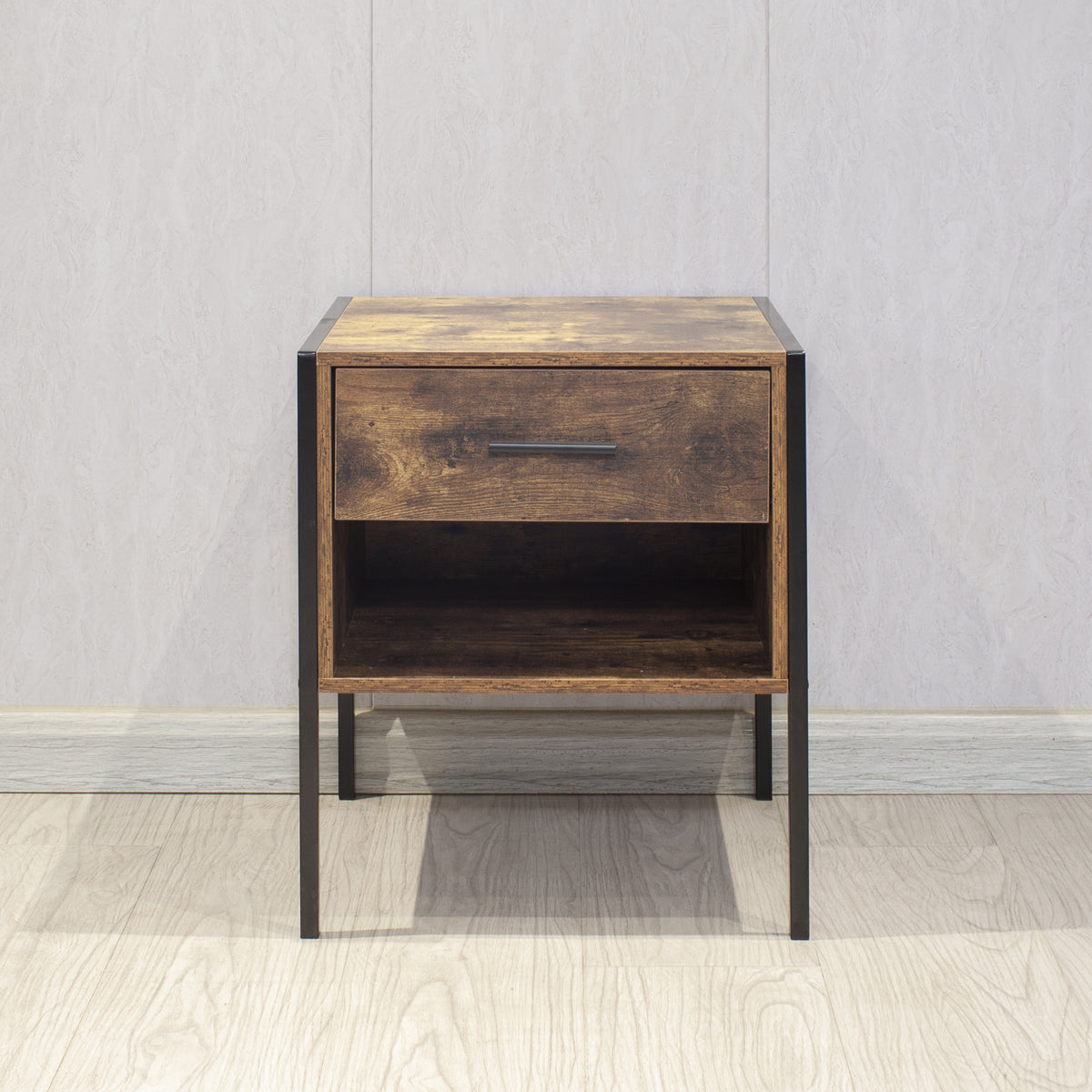 2-Piece Industrial Coffee Table Set – Modern Nesting Tables